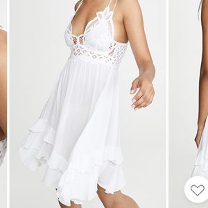 Free people adella slip white dress